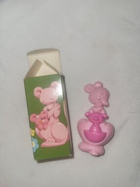 Avon Pink Kids Jewelry Kangaroo Rock A Roo Full Glace NOS Full Perfume Glace 70s